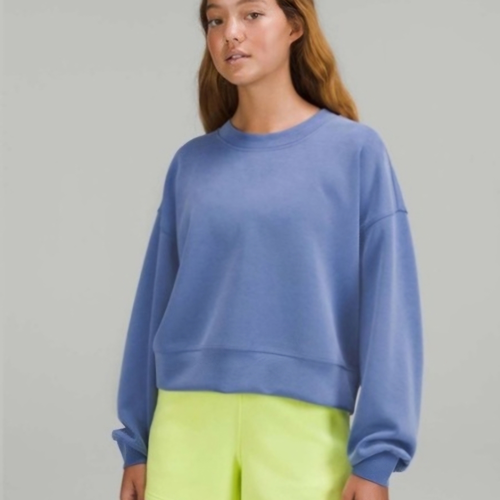 Lululemon Athletica Softstream Perfectly Oversized Cropped Crewneck Sweatshirt